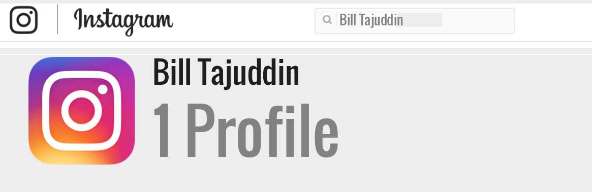 Bill Tajuddin instagram account