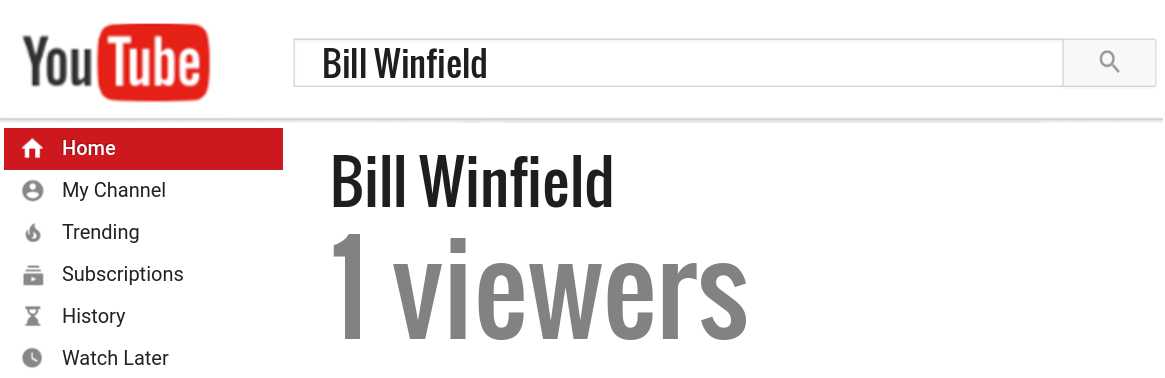 Bill Winfield youtube subscribers