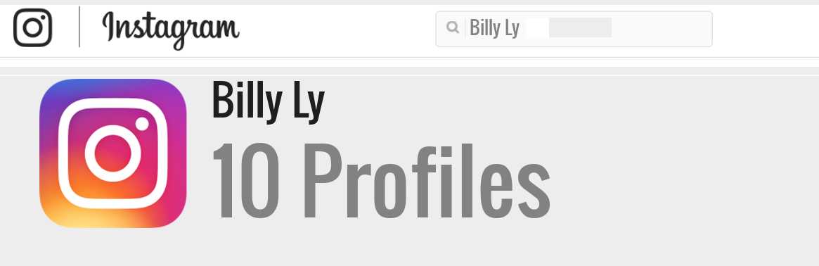 Billy Ly instagram account