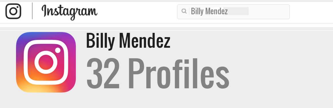 Billy Mendez instagram account