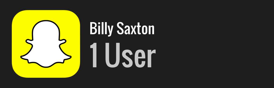 Billy Saxton snapchat