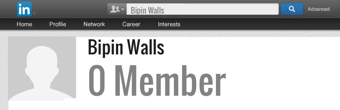 Bipin Walls linkedin profile