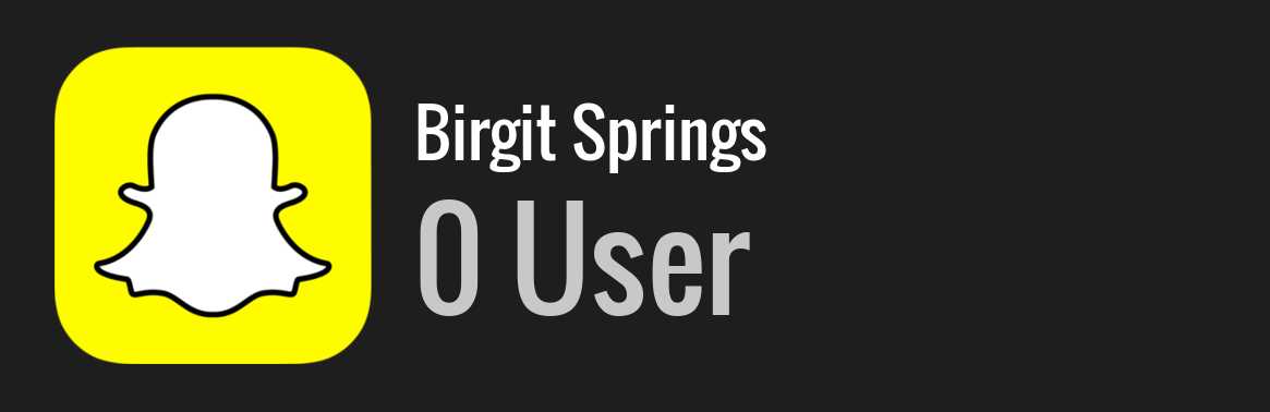 Birgit Springs snapchat