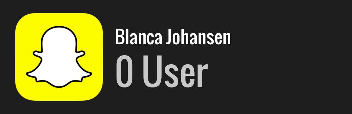 Blanca Johansen snapchat