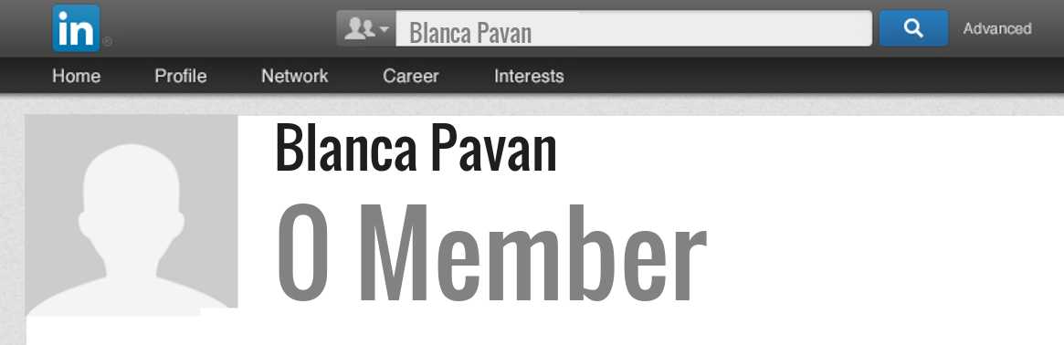 Blanca Pavan linkedin profile