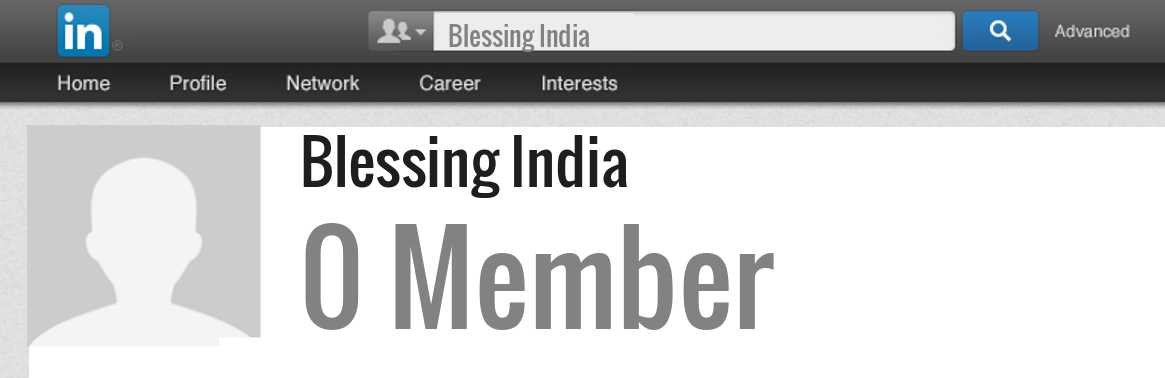 Blessing India linkedin profile