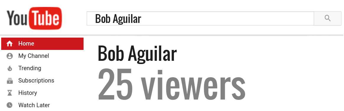 Bob Aguilar youtube subscribers