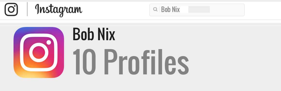 Bob Nix instagram account