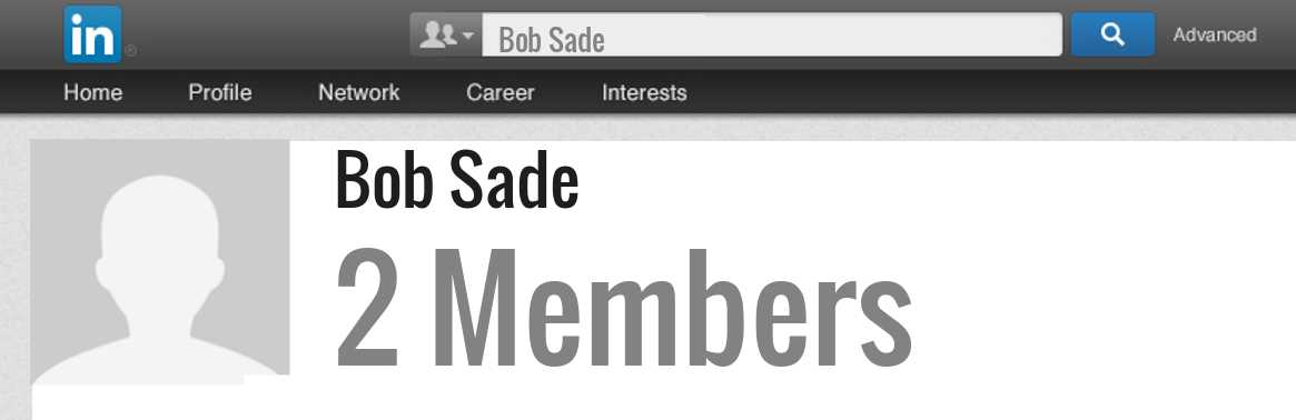 Bob Sade linkedin profile