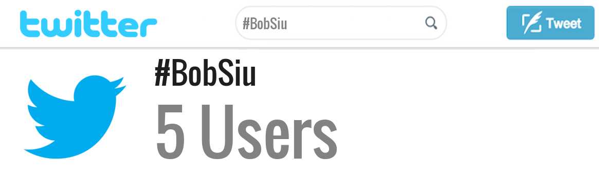 Bob Siu twitter account