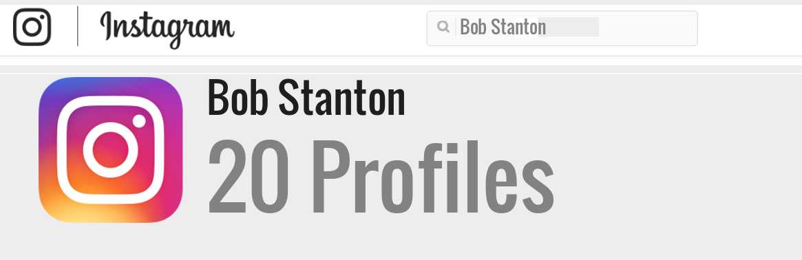 Bob Stanton instagram account