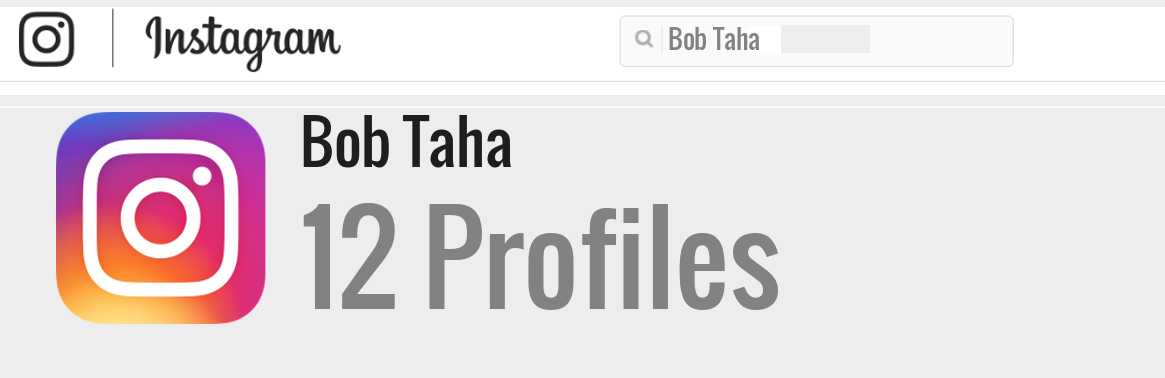 Bob Taha instagram account