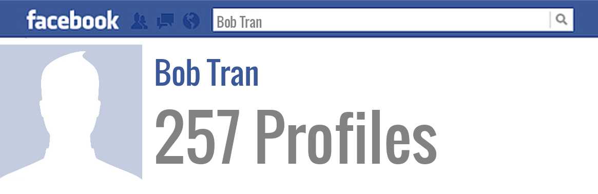 Bob Tran facebook profiles