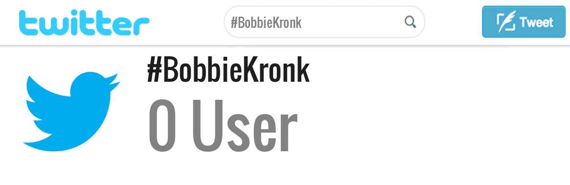 Bobbie Kronk twitter account