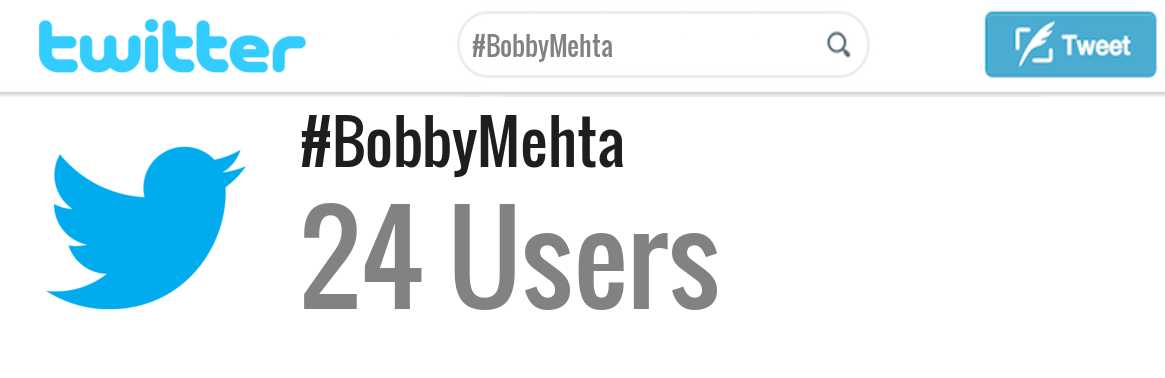 Bobby Mehta twitter account