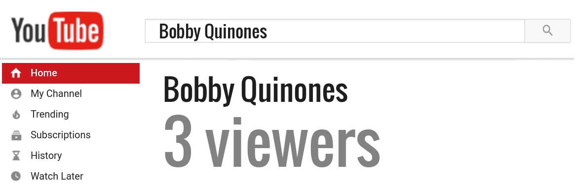 Bobby Quinones youtube subscribers