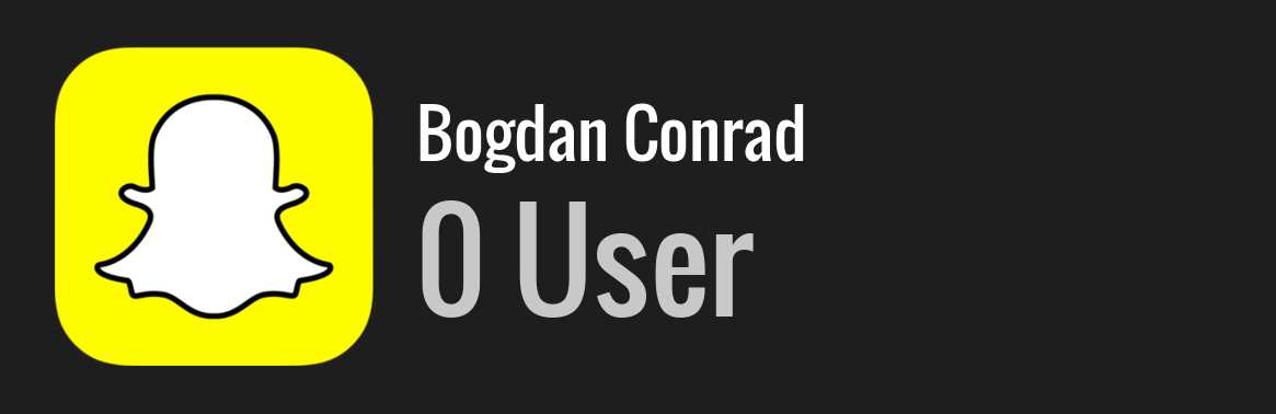 Bogdan Conrad snapchat