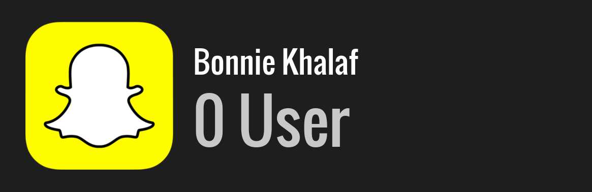 Bonnie Khalaf snapchat
