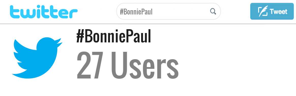 Bonnie Paul twitter account