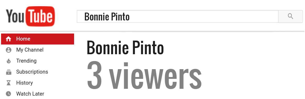 Bonnie Pinto youtube subscribers