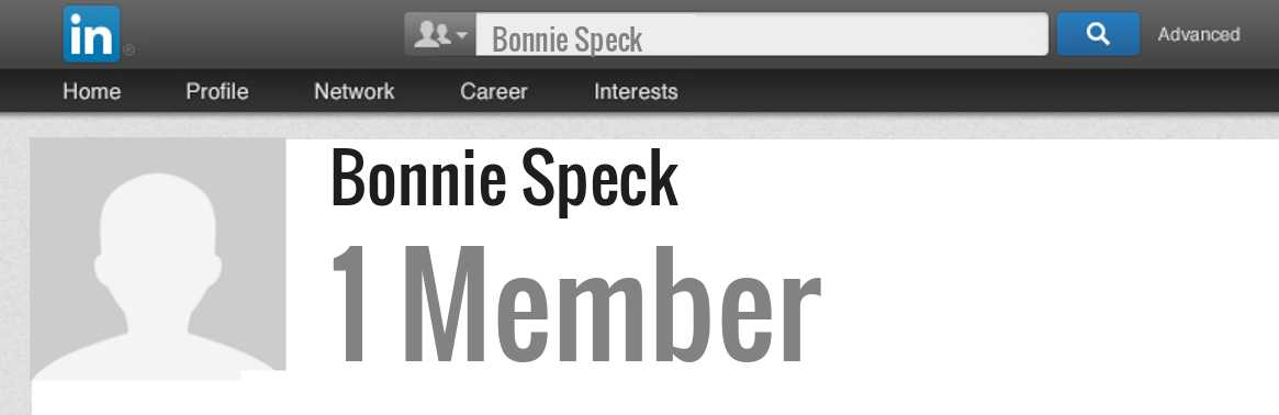 Bonnie Speck linkedin profile
