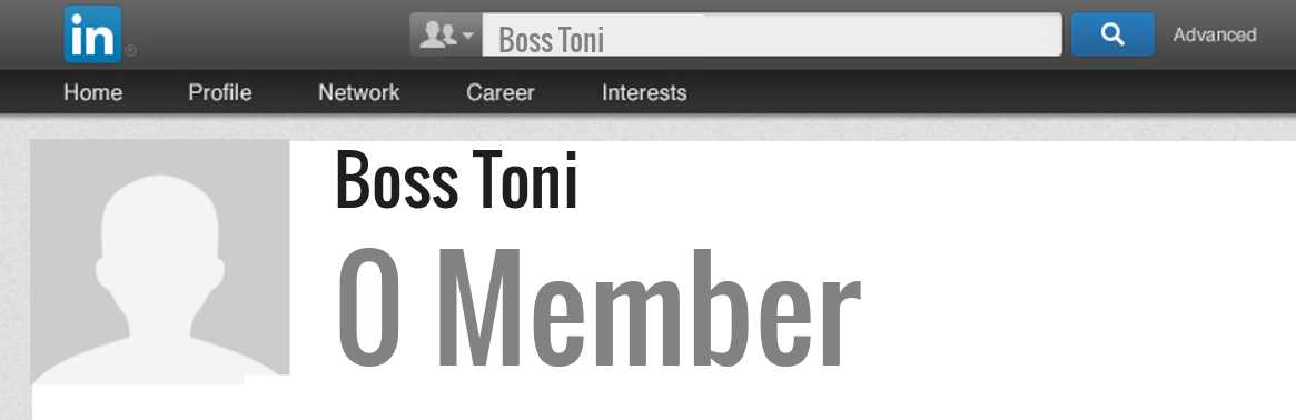 Boss Toni linkedin profile