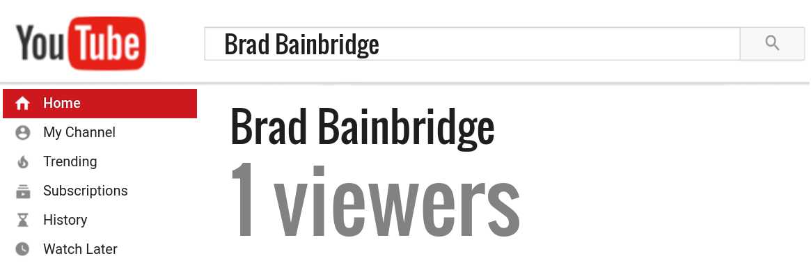 Brad Bainbridge youtube subscribers