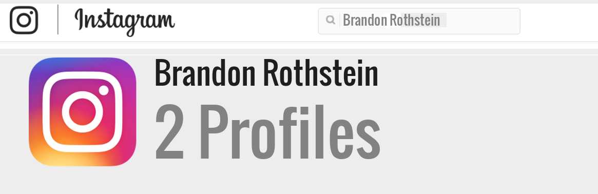 Brandon Rothstein instagram account