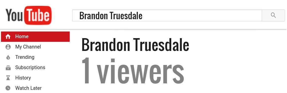 Brandon Truesdale youtube subscribers
