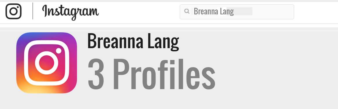 Breanna Lang instagram account