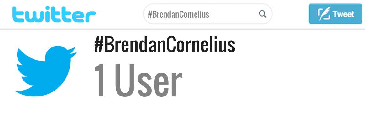 Brendan Cornelius twitter account