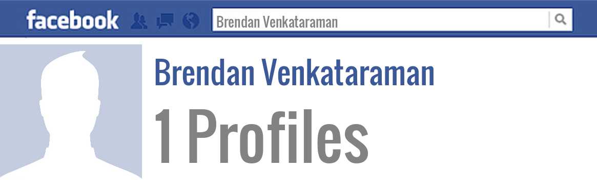 Brendan Venkataraman facebook profiles