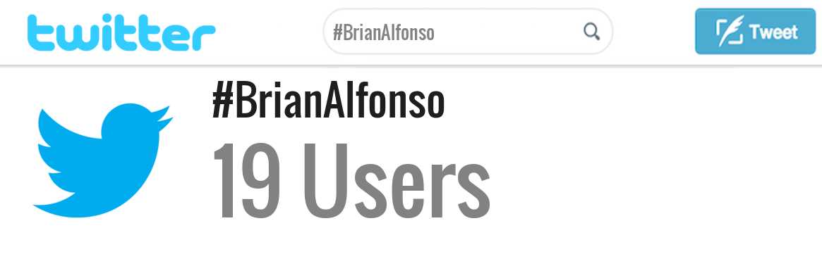 Brian Alfonso twitter account