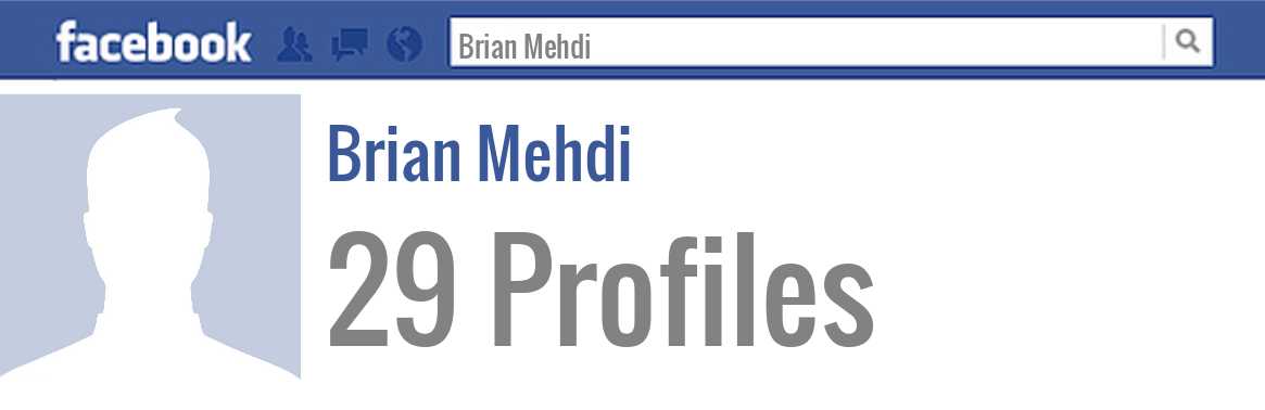 Brian Mehdi facebook profiles