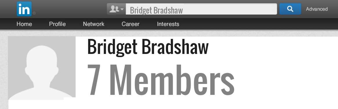 Bridget Bradshaw linkedin profile