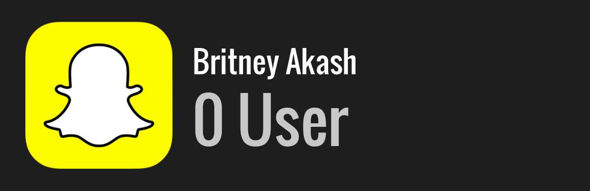 Britney Akash snapchat