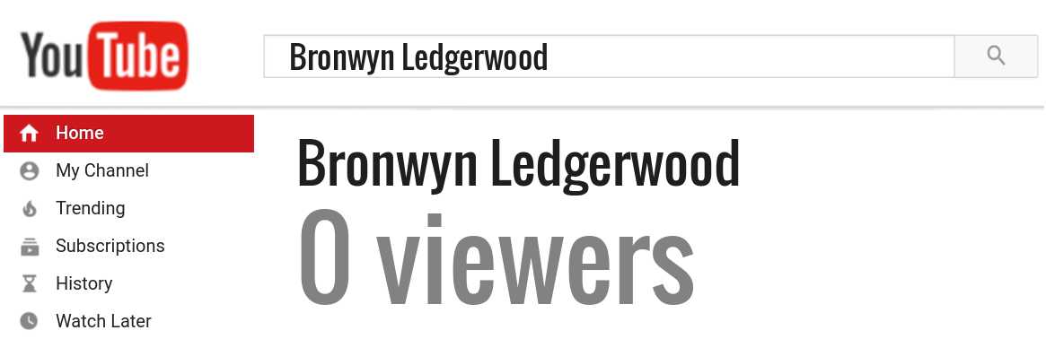 Bronwyn Ledgerwood youtube subscribers