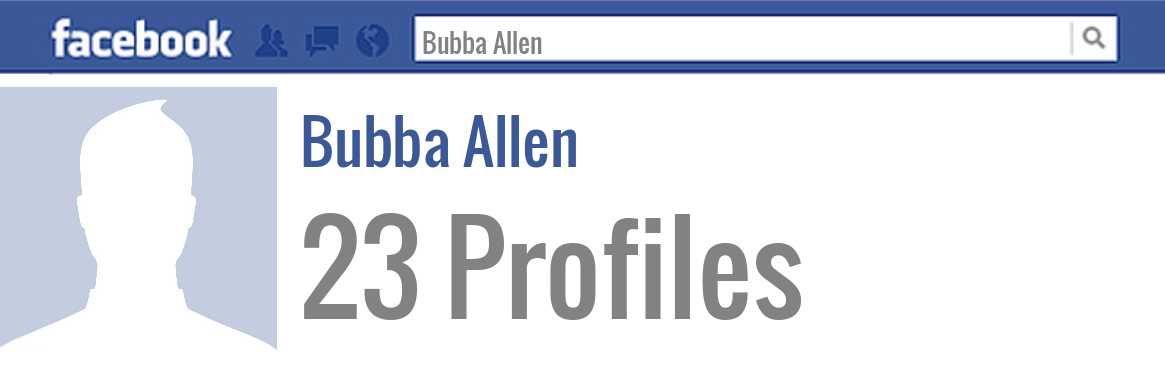 Bubba Allen facebook profiles