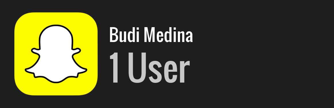 Budi Medina snapchat