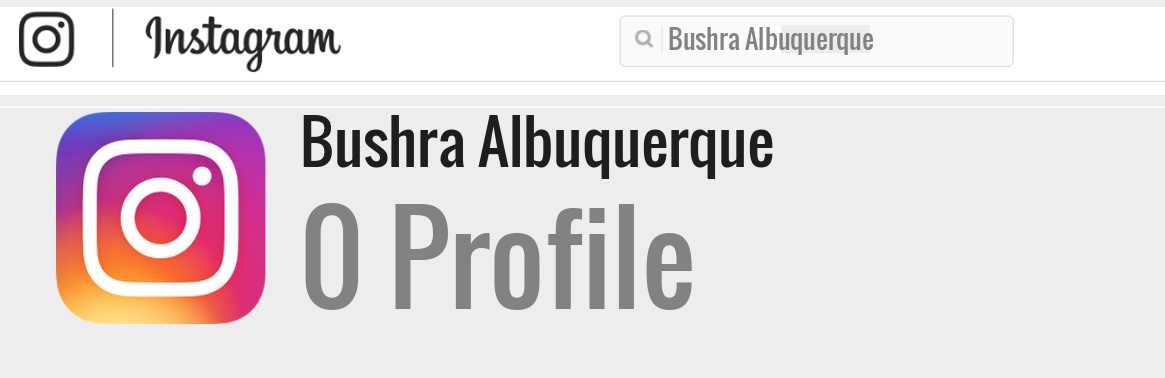 Bushra Albuquerque instagram account