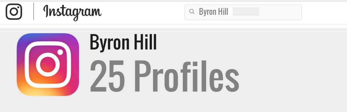 Byron Hill instagram account