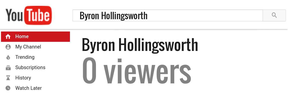 Byron Hollingsworth youtube subscribers