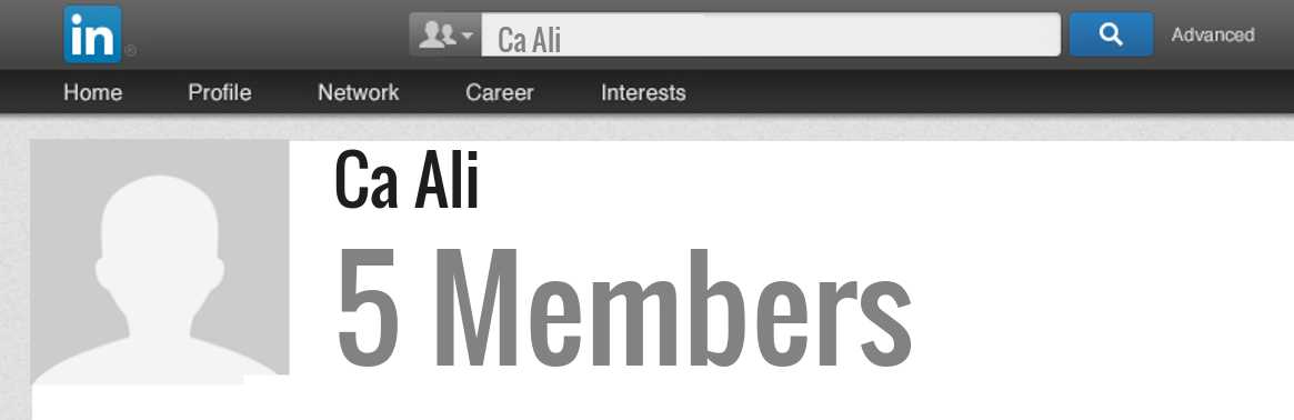 Ca Ali linkedin profile