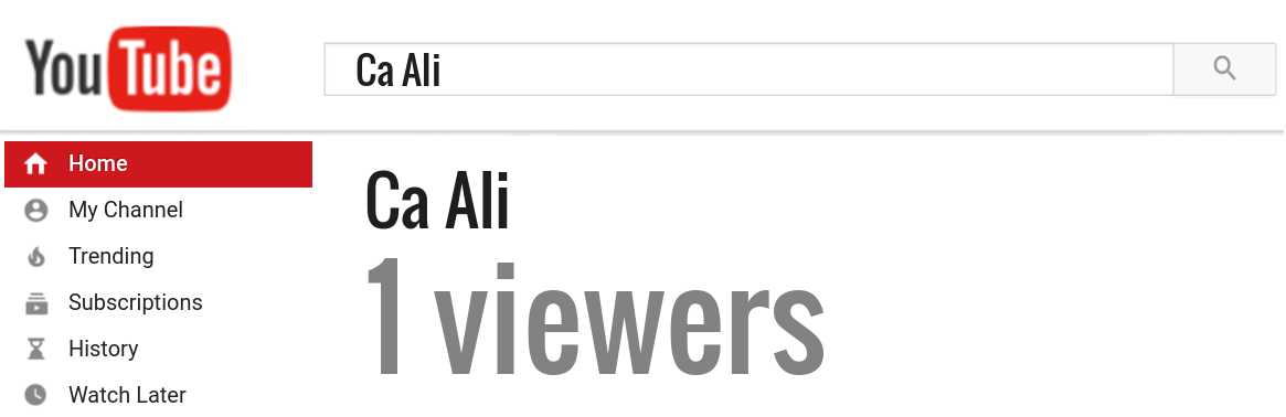 Ca Ali youtube subscribers