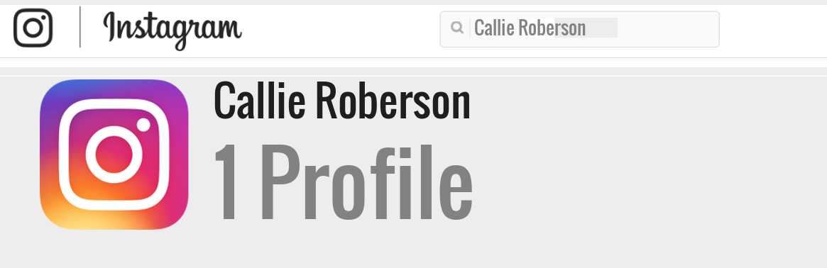Callie Roberson instagram account