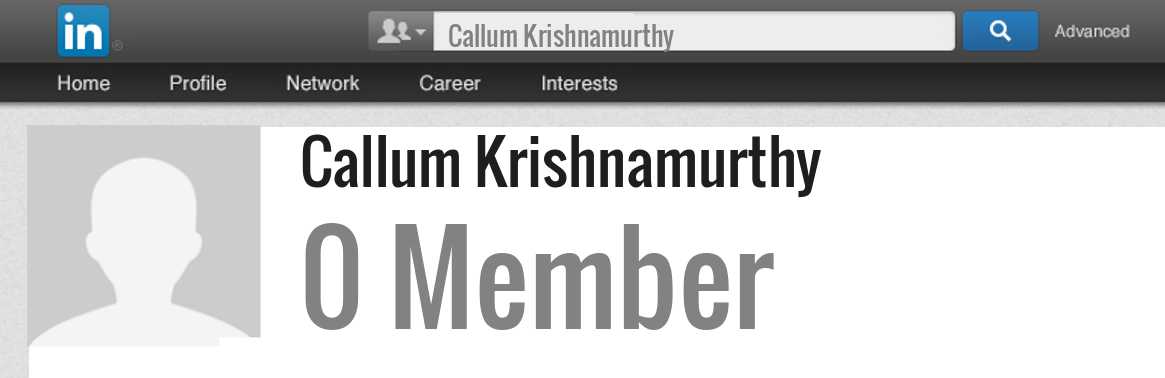 Callum Krishnamurthy linkedin profile
