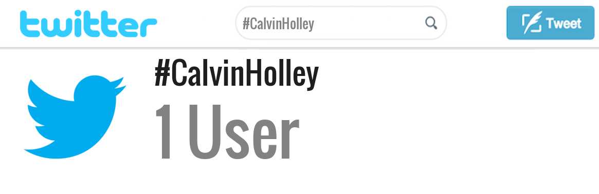 Calvin Holley twitter account