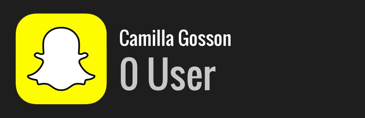 Camilla Gosson snapchat