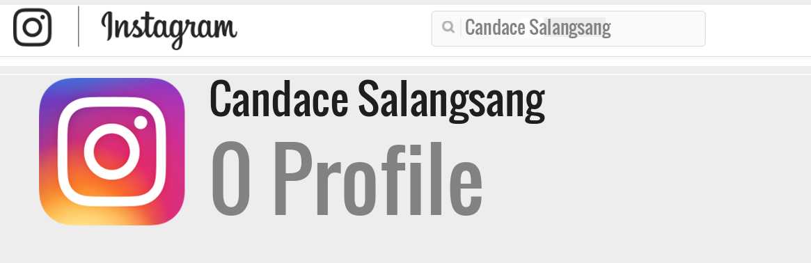 Candace Salangsang instagram account