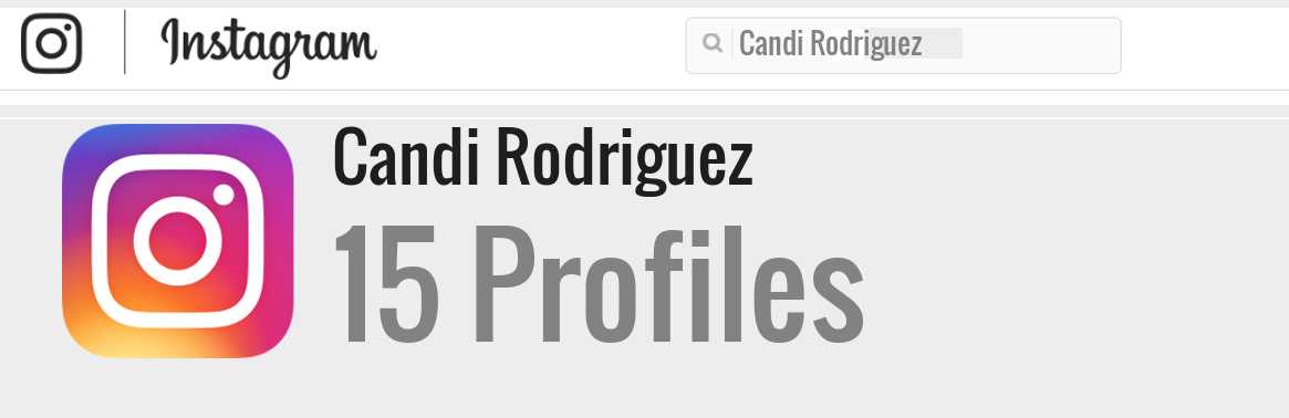 Candi Rodriguez instagram account